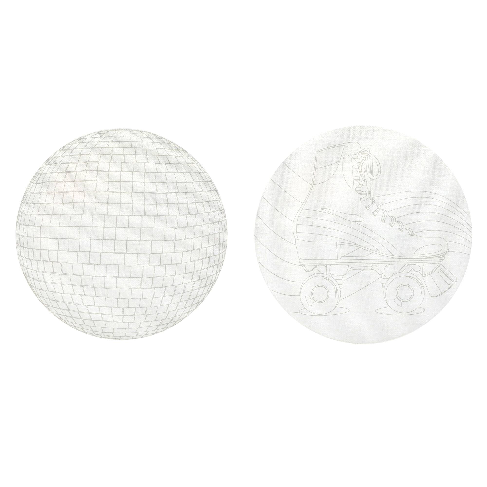 7" Disco Round Canvas Painting Kit by Craft Smart®